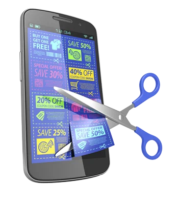 Digital coupons and savings on mobile device